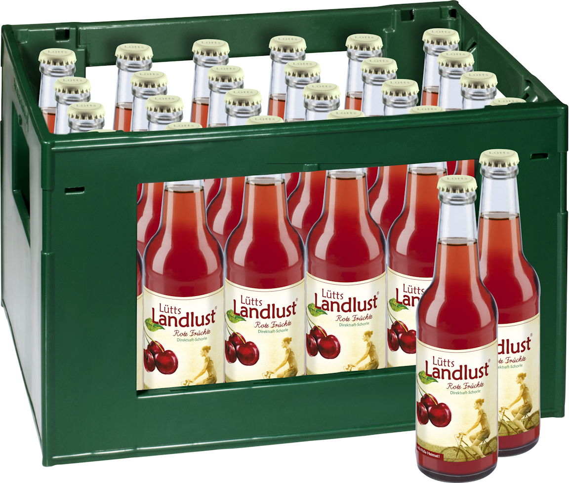 Lütts Landlust Rote Früchte Schorle (24/0,33 Ltr. Glas MEHRWEG)