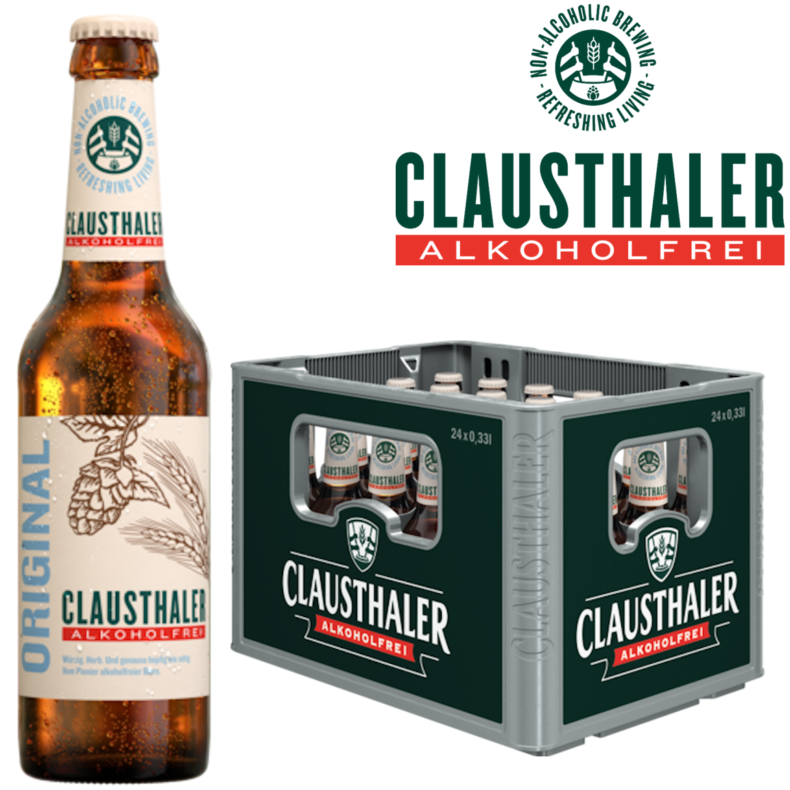 Clausthaler classic (24/0,33 Ltr. Glas MEHRWEG)