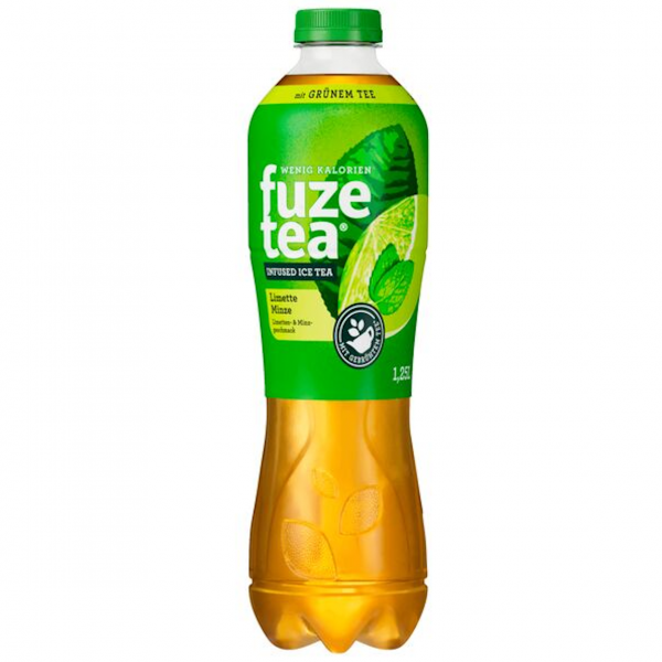Fuze Tea Limette-Minze im 6er-Pack – eisgekühlt, mit Limetten & Minze frisch inszeniert