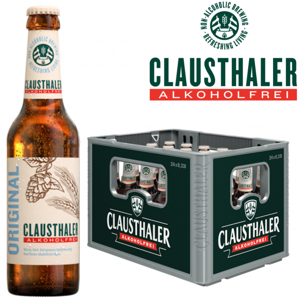 Clausthaler Classic – mild‑herbes alkoholfreies Pils.