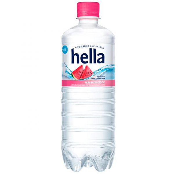 Stilles hella Mineralwasser mit leichter Wassermelone – sommerlich frisch, vegan, kalorienarm.