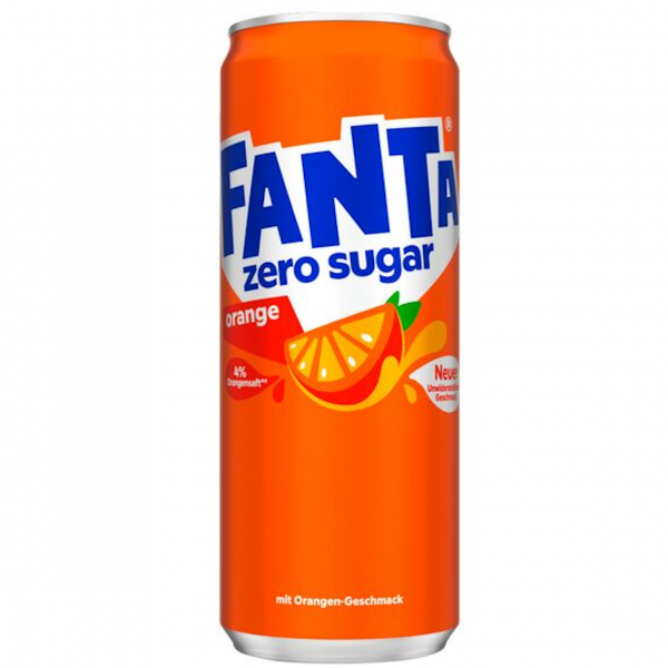 Fanta Orange Zero (24/0,33 Ltr. Dose EINWEG)