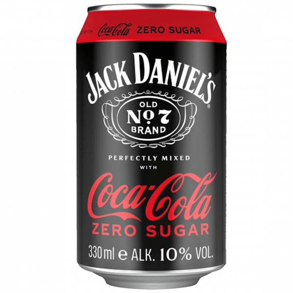 Jack Daniel's & Coca-Cola Zero (12/0,33 Ltr. Dose EINWEG)