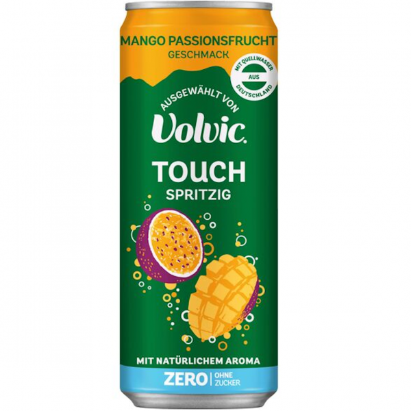 Volvic Touch Spritzig Mango-Passionsfrucht Zero (12/0,33 Ltr. Dose EINWEG)
