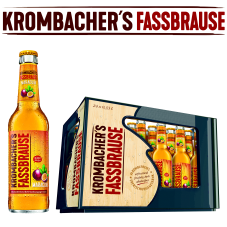 Krombacher Fassbrause Maracuja (24/0,33 Ltr. Glas MEHRWEG)