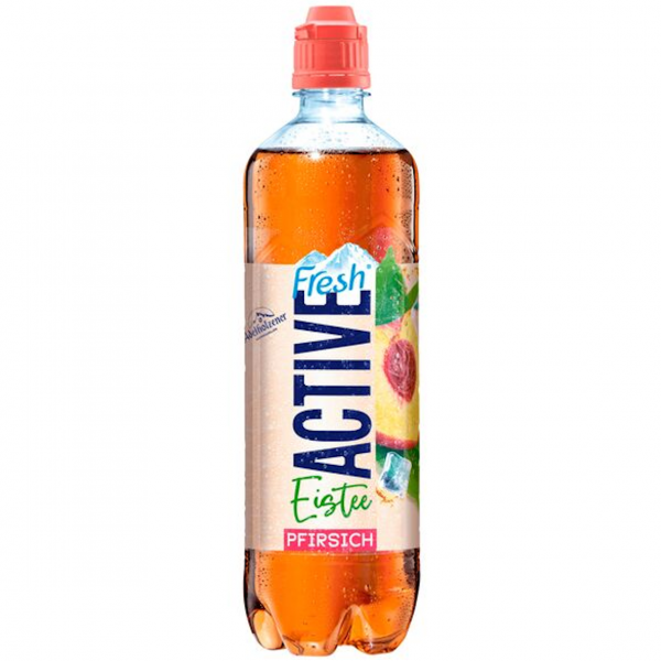 Active Fresh Pfirsich – fruchtiger Eistee mit Alpenwasser und Kiez‑Kick.
