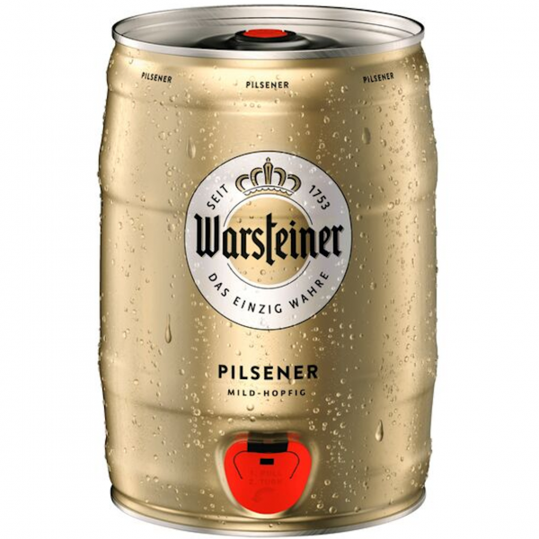 Warsteiner Premium Pils 5‑Liter‑Partydose – feinherbes Pils in Zapfdose.