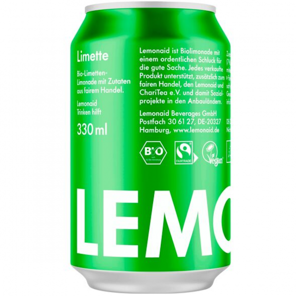 Lemonaid Limette (12/0,33 Ltr. Dose EINWEG)